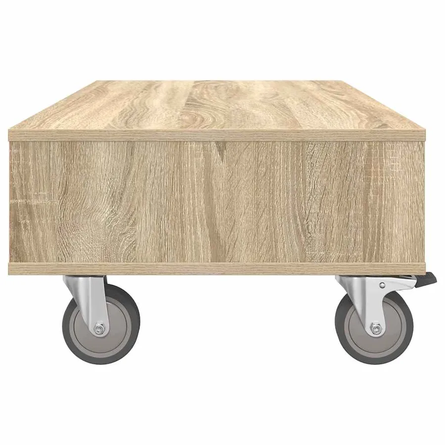 Table d'appoint avec roues Chêne Sonoma 90 x 50 x 30 cm - 6
