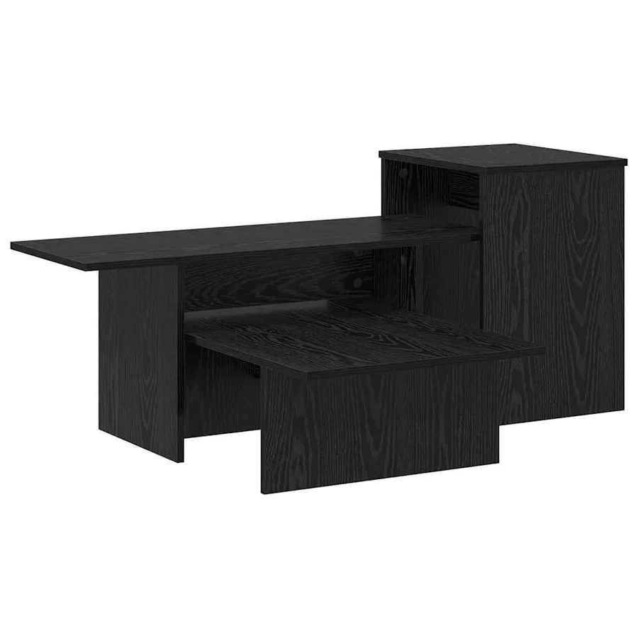 Table console Chêne noir 91,5 x 35 x 38,5 cm Bois d'ingénierie - 2