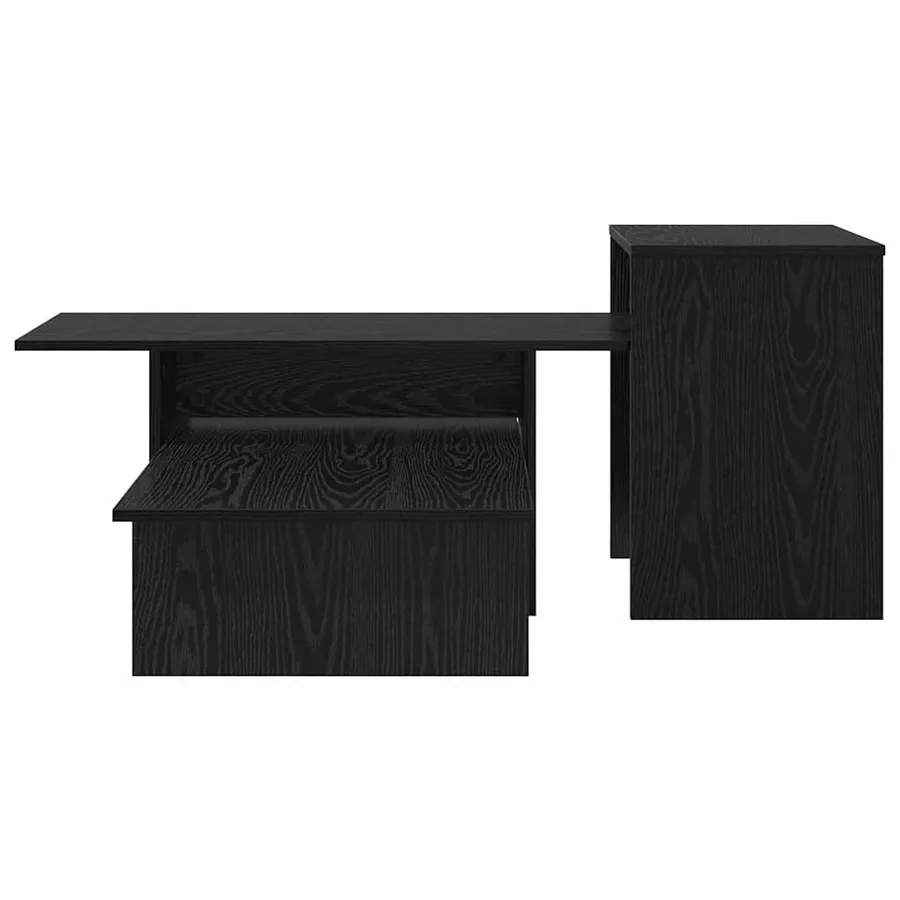 Table console Chêne noir 91,5 x 35 x 38,5 cm Bois d'ingénierie - 5