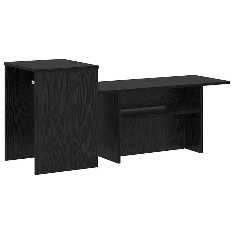 Table console Chêne noir 91,5 x 35 x 38,5 cm Bois d'ingénierie - 7