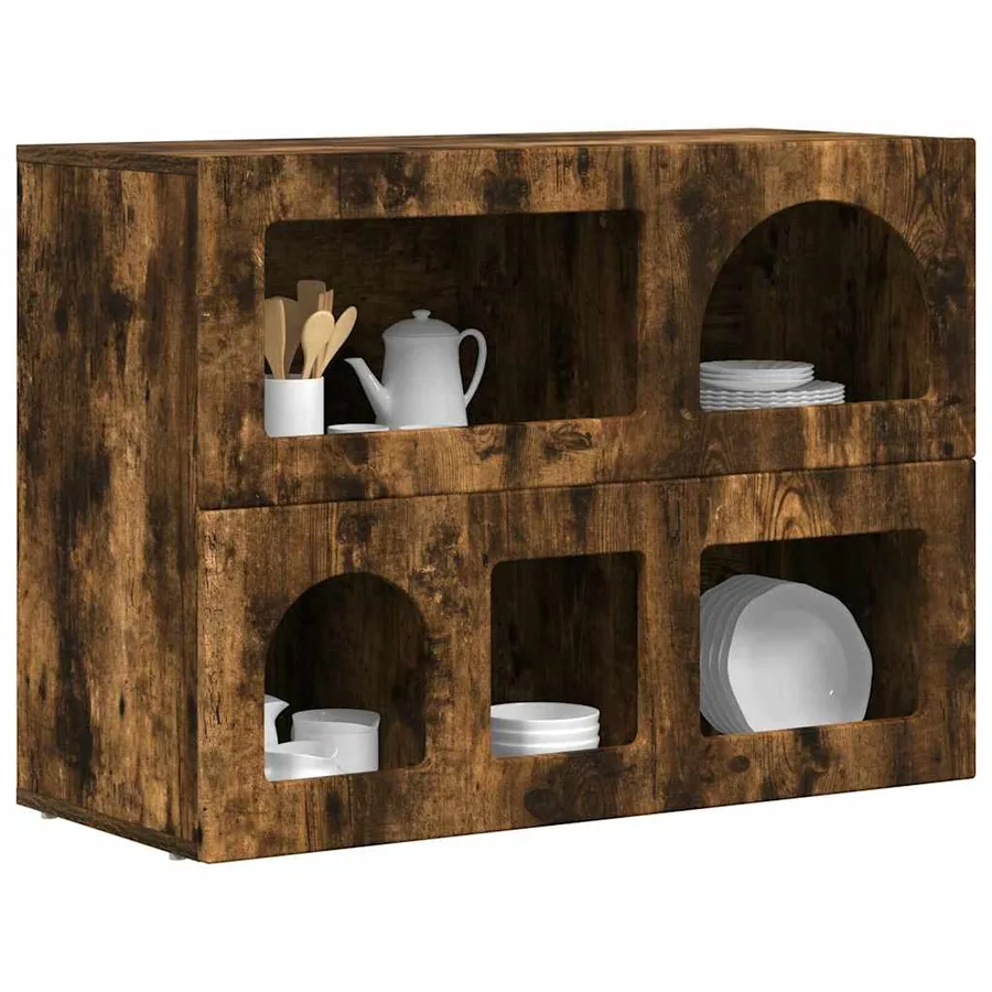Buffet ELST Chêne fumé 80,5 x 35 x 59 cm Bois d'ingénierie - 3