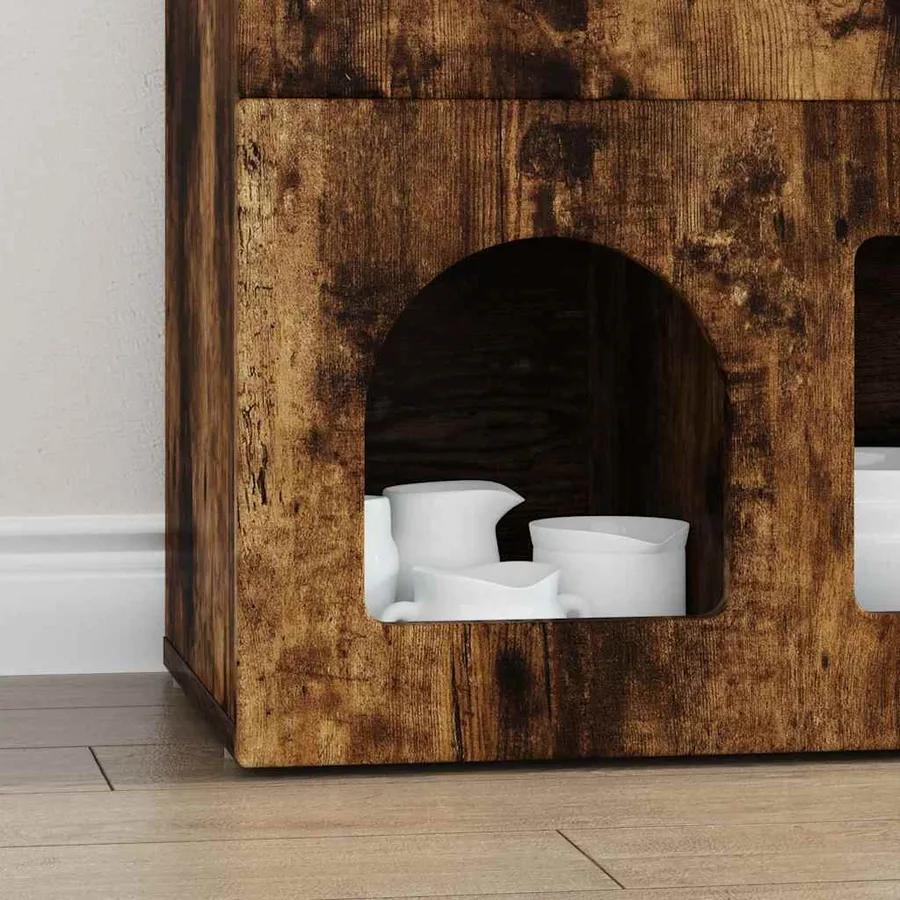 Buffet ELST Chêne fumé 80,5 x 35 x 59 cm Bois d'ingénierie - 5