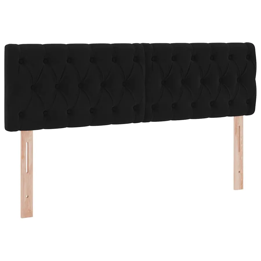 Lit de Rangement avec matelas Noir 140 x 190 cm Velours - 9