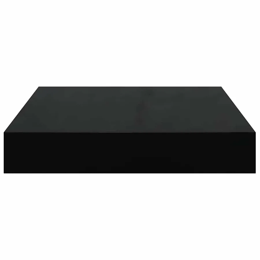 Étagère murale flottante 4 pcs Noir brillant 23x23,5x3,8 cm MDF - 6