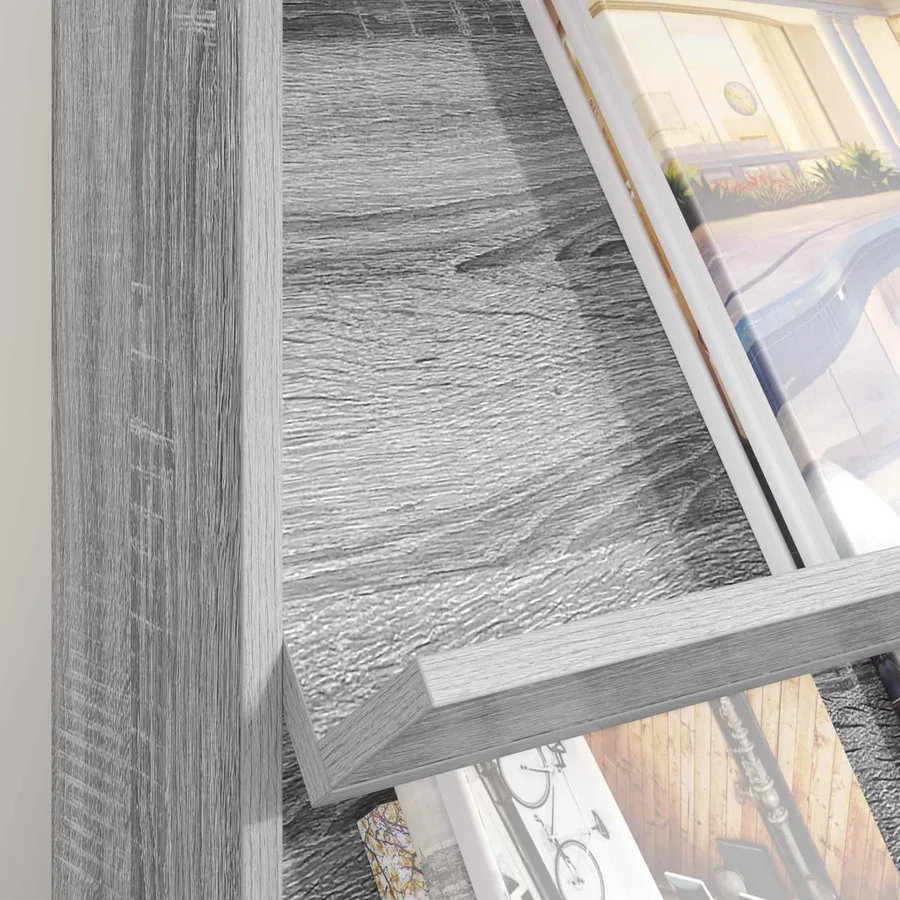 Étagère à magazines avec étagère Gris Sonoma 70 x 41 x 156 cm - 4