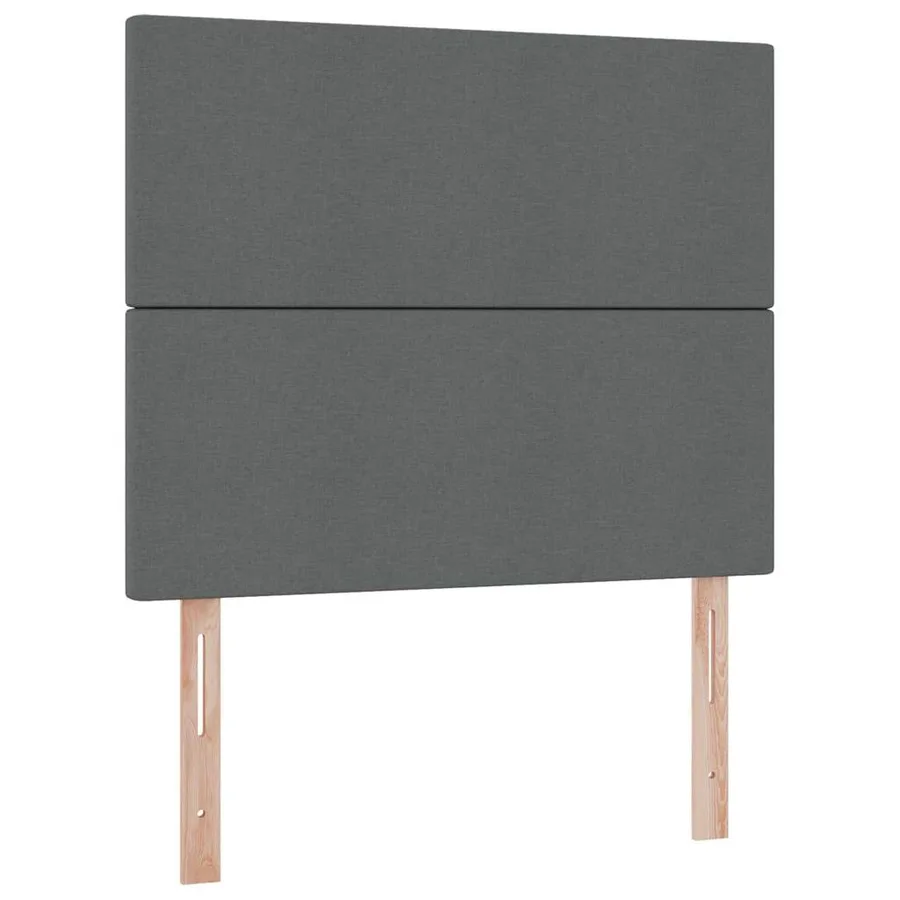 Lit de rangement LED avec matelas Gris foncé 120 x 190 cm Tissu - 10