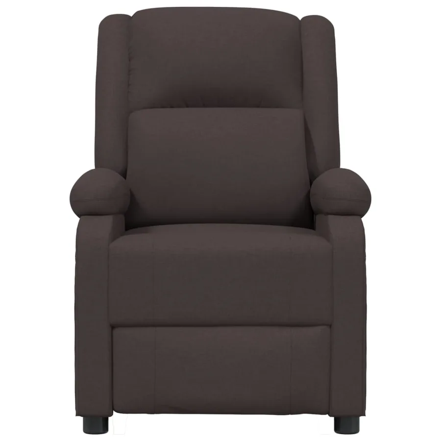 Fauteuil inclinable électrique Marron foncé Tissu - 4