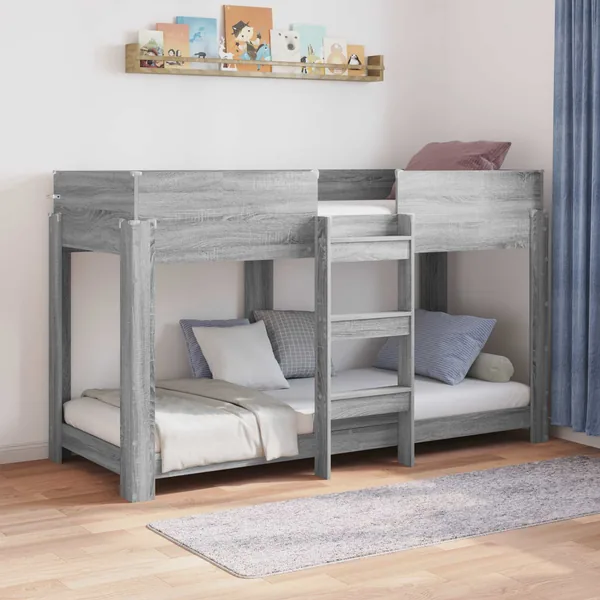 Lit Superposé pour Enfants Gris Sonoma 75 x 190 cm