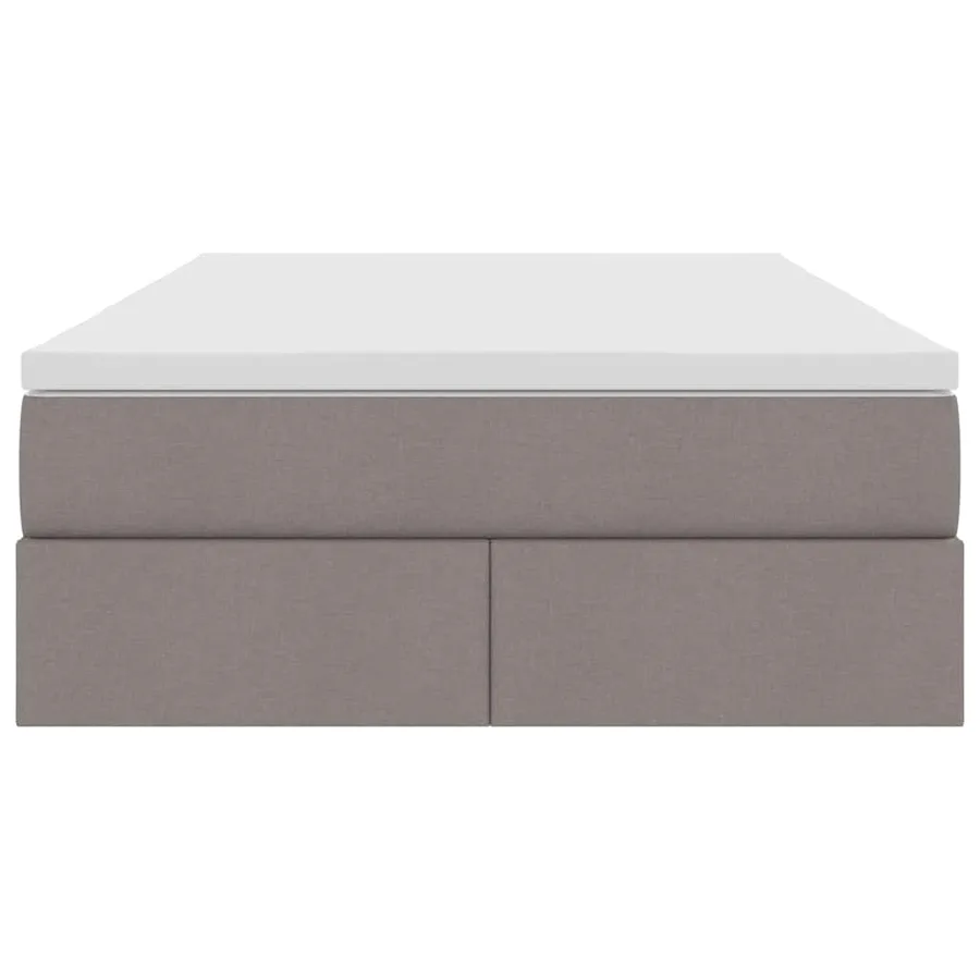 Lit avec rangement et matelas Taupe 120 x 200 cm Polyester - 7