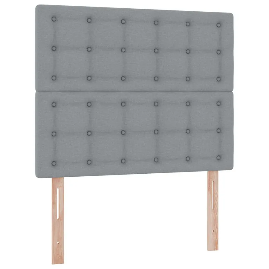 Lit de rangement LED avec matelas Gris clair 120 x 200 cm Tissu - 8