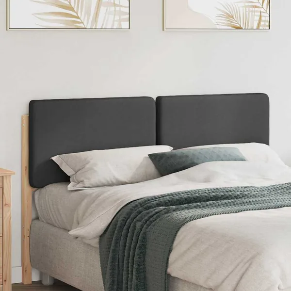 Tête de lit capitonnée Brun et gris foncé 135 cm Pin massif