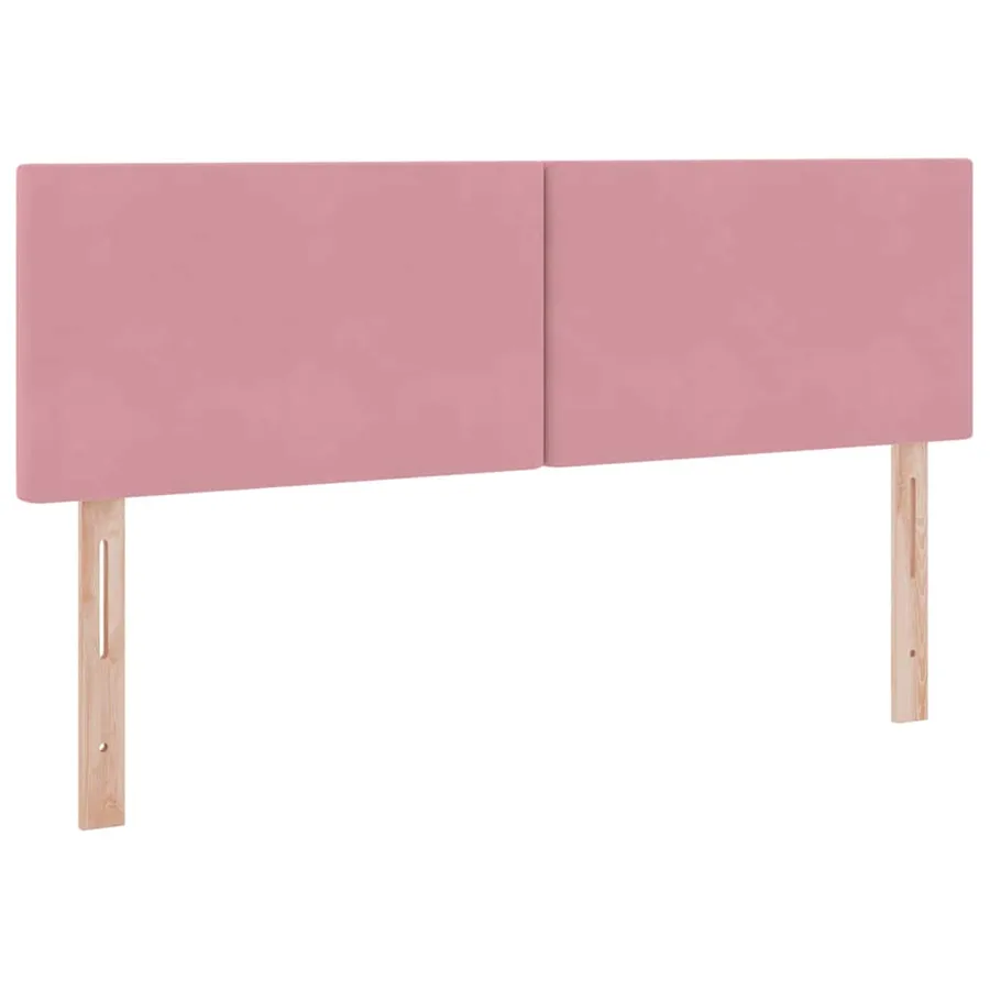 Lit de rangement LED avec matelas Rose 140 x 190 cm Velours - 10
