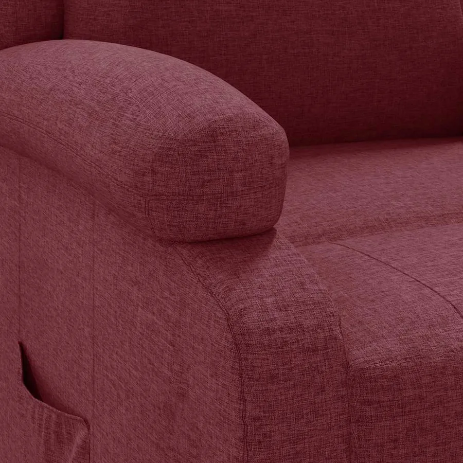 Fauteuil inclinable Rouge bordeaux Tissu - 7