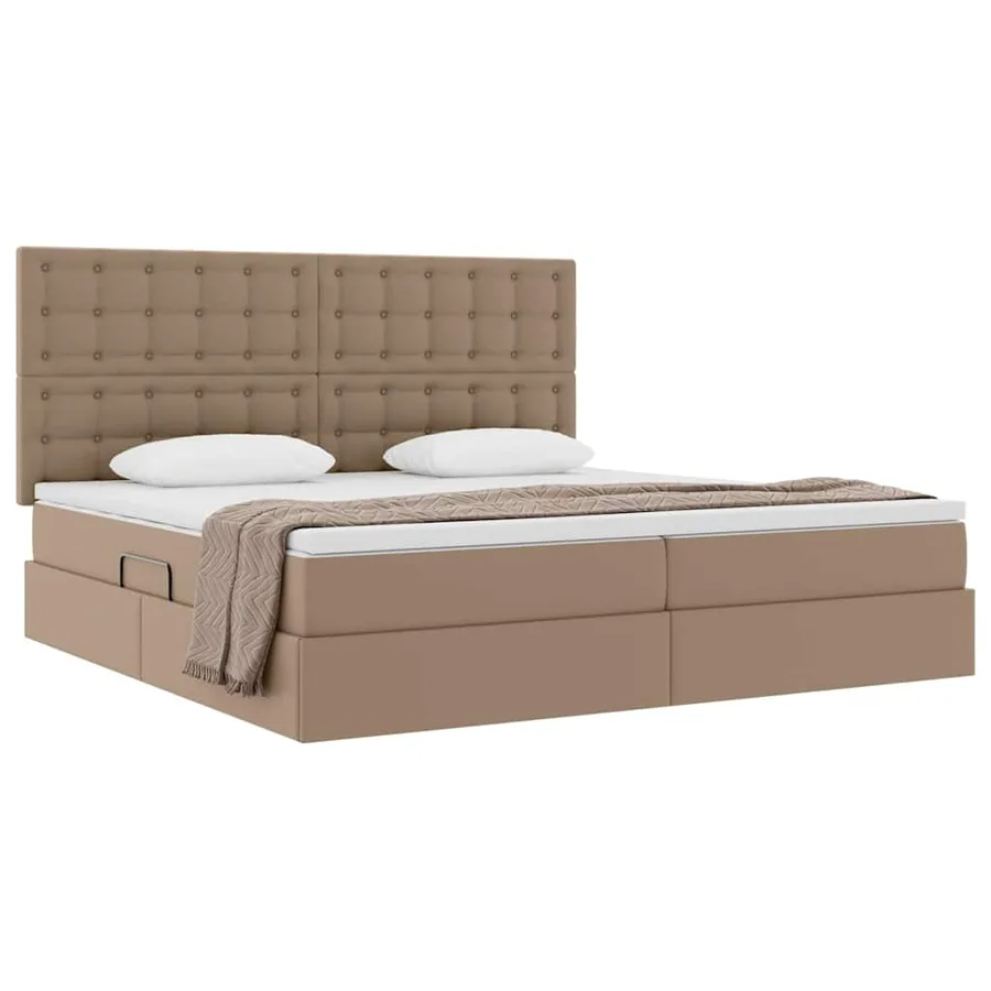 Lit de Rangement Cappuccino 200 x 200 cm Cuir synthétique - 3