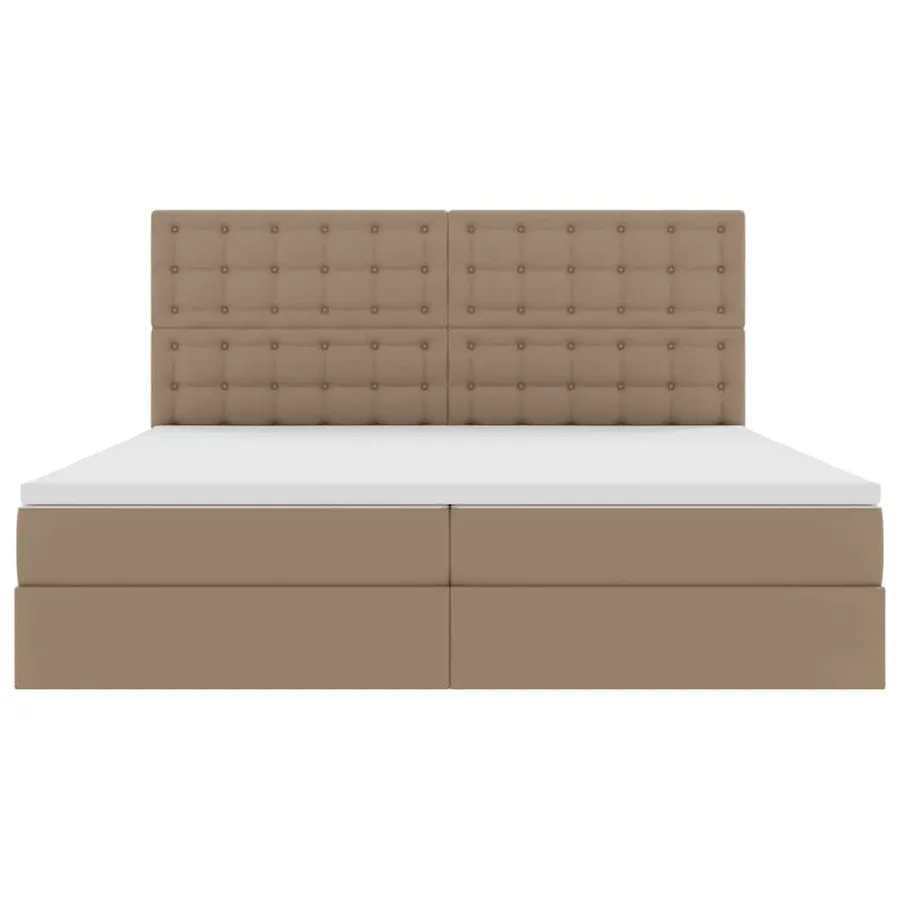 Lit de Rangement Cappuccino 200 x 200 cm Cuir synthétique - 7