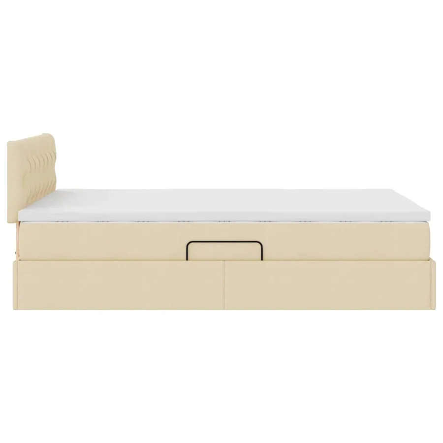 Lit avec rangement et matelas avec matelas Crème 120 x 200 cm - 8
