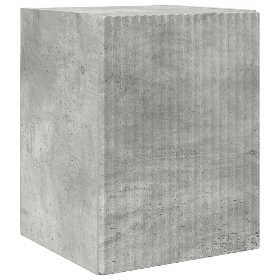 Ensemble meuble TV 4 pcs Gris béton Bois d'ingénierie - 5