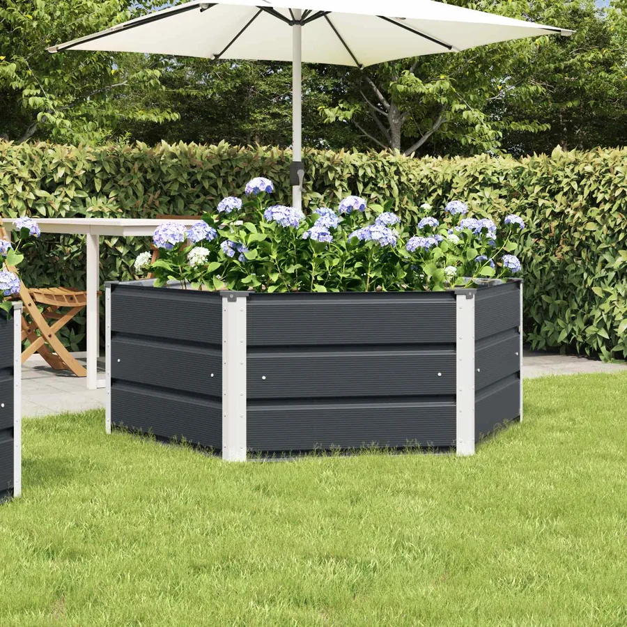 Jardinière Anthracite 129 x 129 x 45 cm Acier