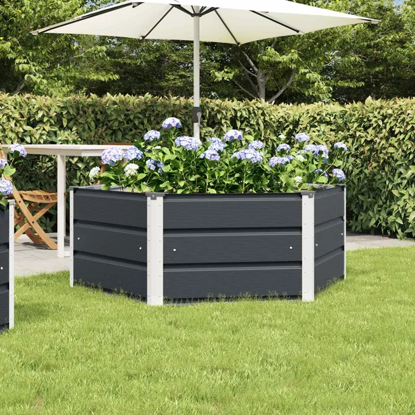 Jardinière Anthracite 129 x 129 x 45 cm Acier