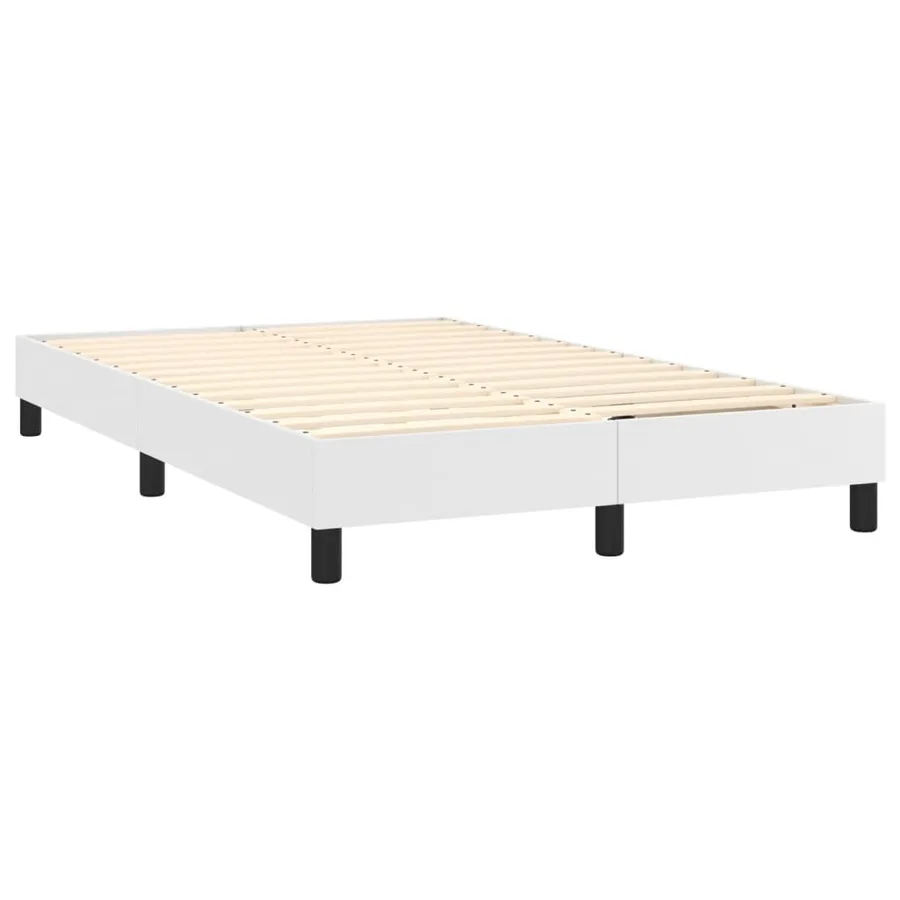 Sommier à lattes de lit avec matelas et LED Blanc 120x200 cm - 5