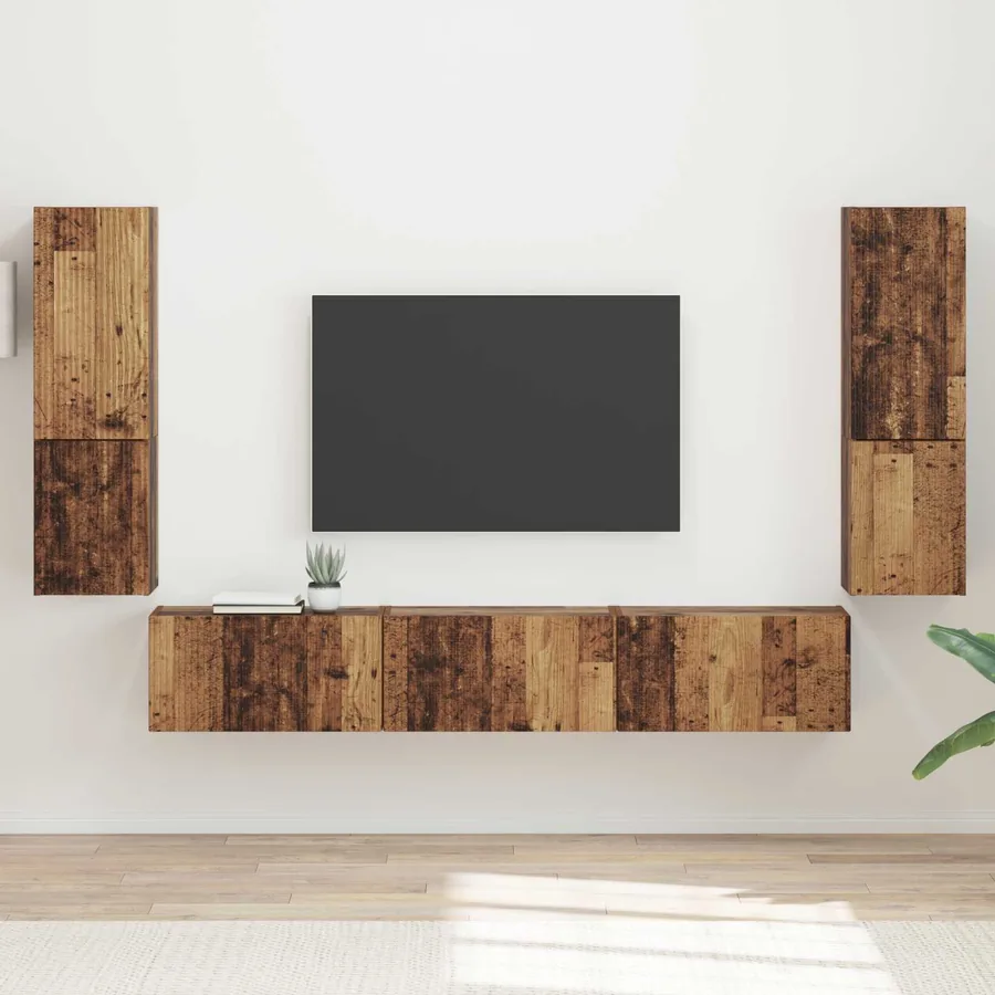 Ensemble meuble TV 4 pcs Bois ancien Bois d'ingénierie