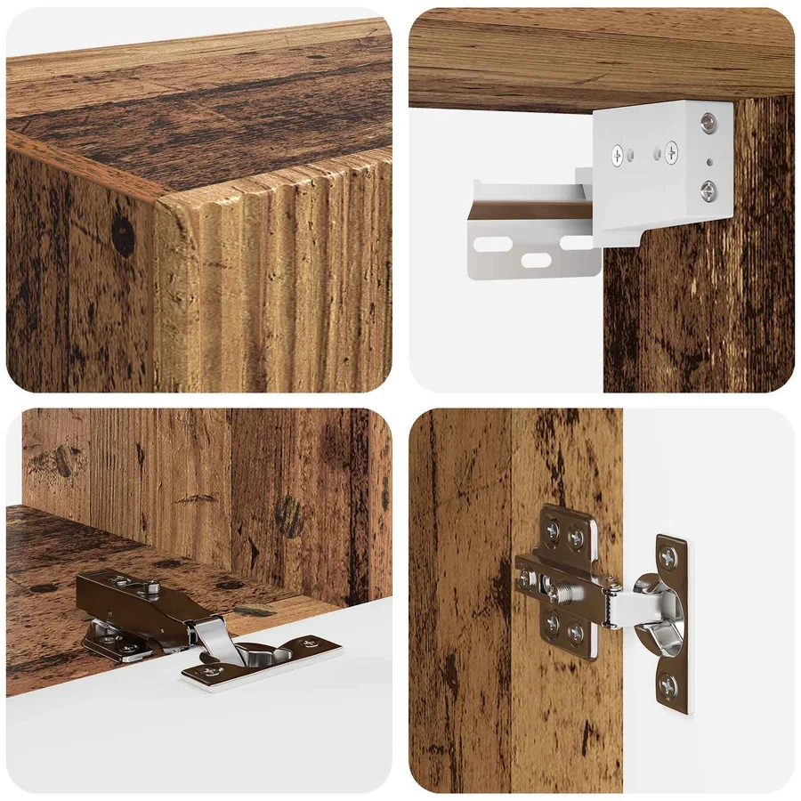Ensemble meuble TV 4 pcs Bois ancien Bois d'ingénierie - 8