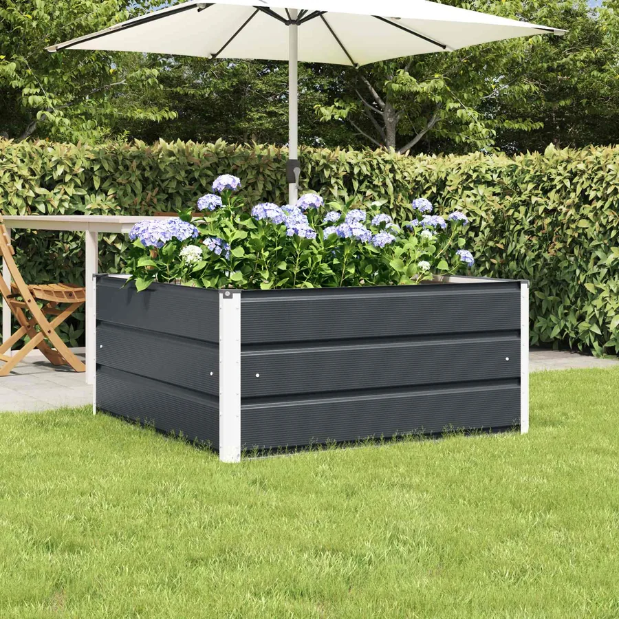 Jardinière Anthracite 100 x 100 x 45 cm Acier