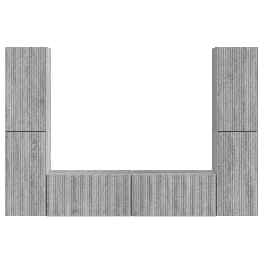 Ensemble meuble TV 6 pcs Gris Sonoma Bois d'ingénierie - 7