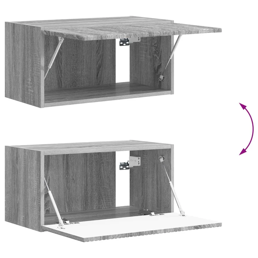 Ensemble meuble TV 5 pcs Gris Sonoma Bois d'ingénierie - 8