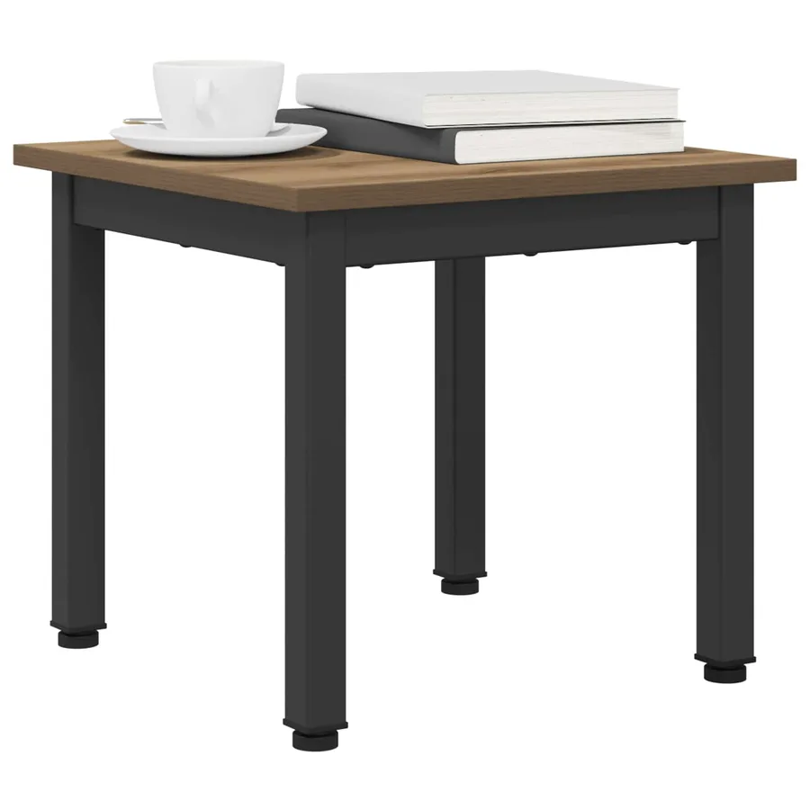 Table basse Chêne artisan 40 x 40 x 36 cm Bois d'ingénierie - 3