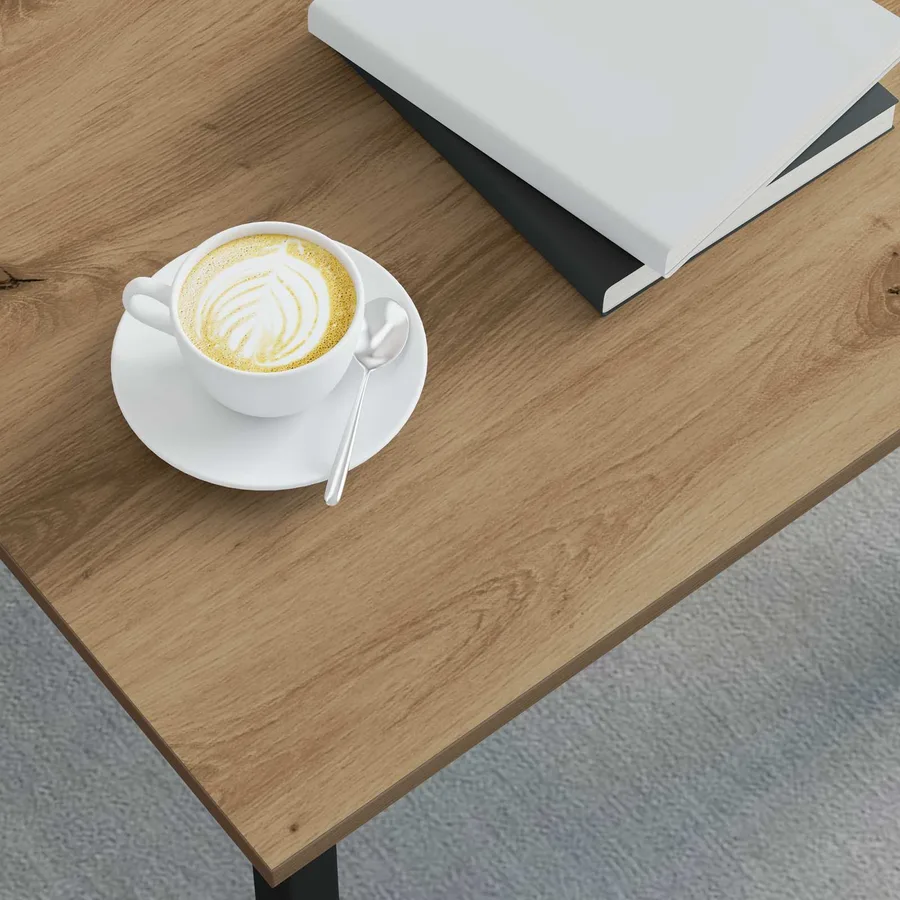 Table basse Chêne artisan 40 x 40 x 36 cm Bois d'ingénierie - 4