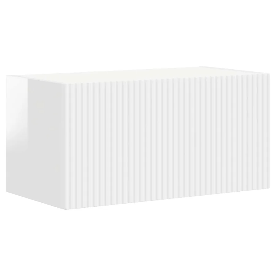 Ensemble meuble TV 2 pcs Blanc brillant Bois d'ingénierie - 5