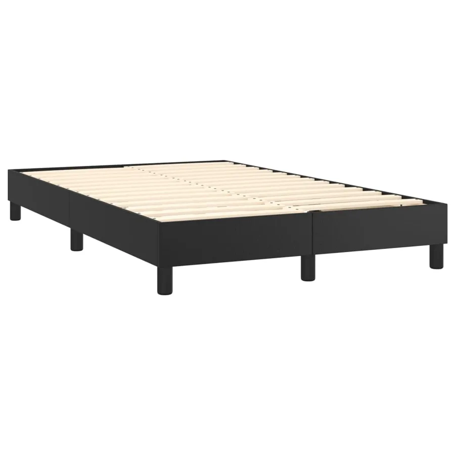 Sommier à lattes de lit avec matelas et LED Noir 120x200cm - 5