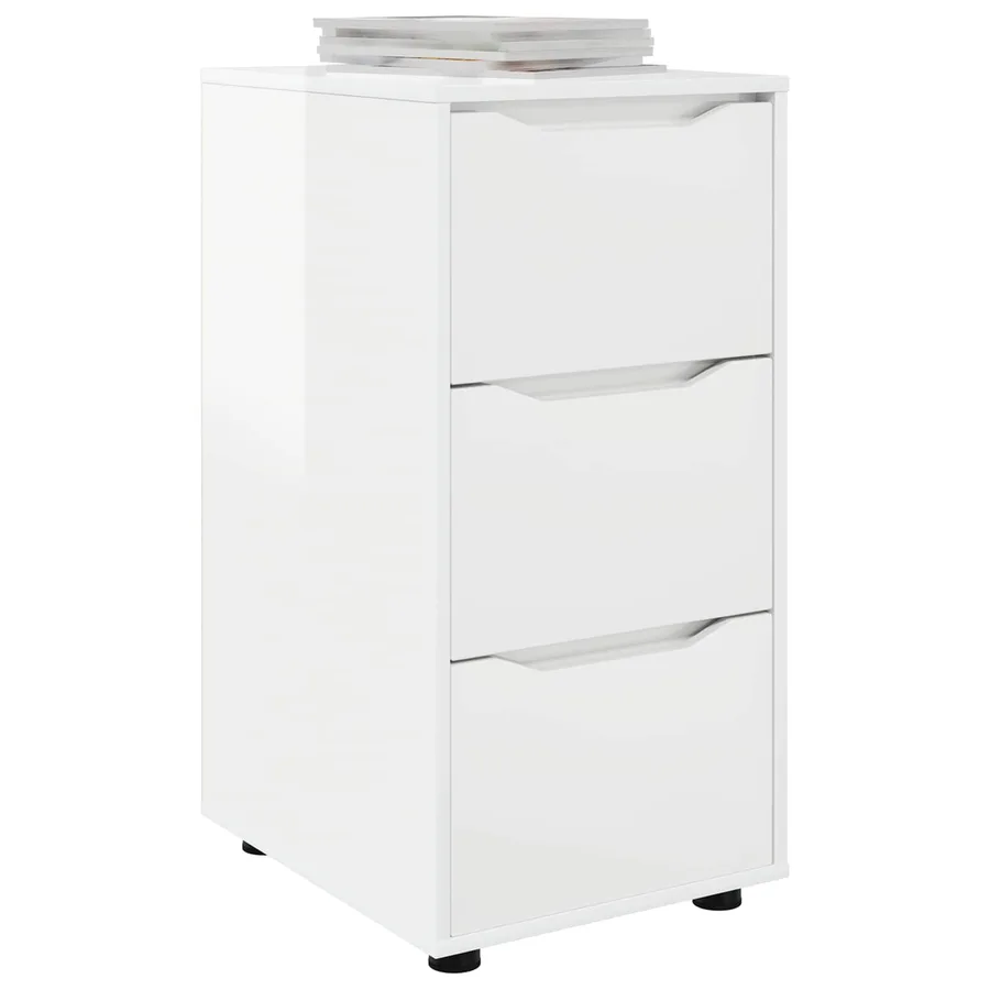Armoire de rangement Blanc brillant 40 x 48 x 81 cm - 3
