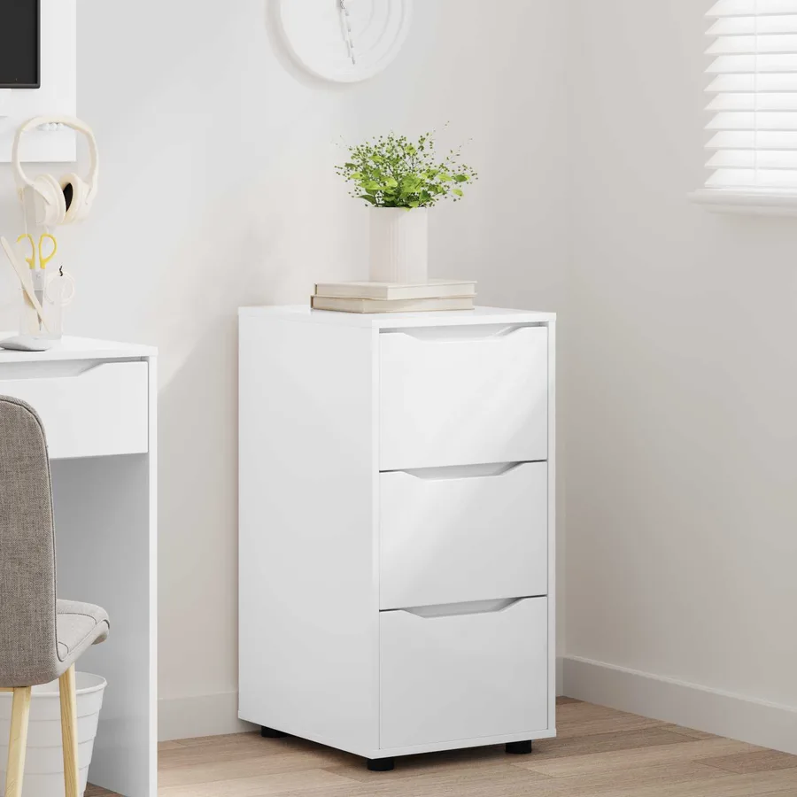 Armoire de rangement Blanc brillant 40 x 48 x 81 cm - 4