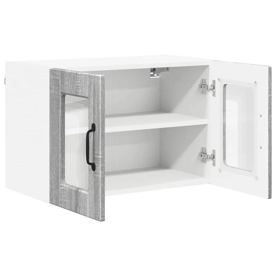 Cabinet en verre mural PORTO Gris Sonoma 60 x 31 x 40 cm - 5