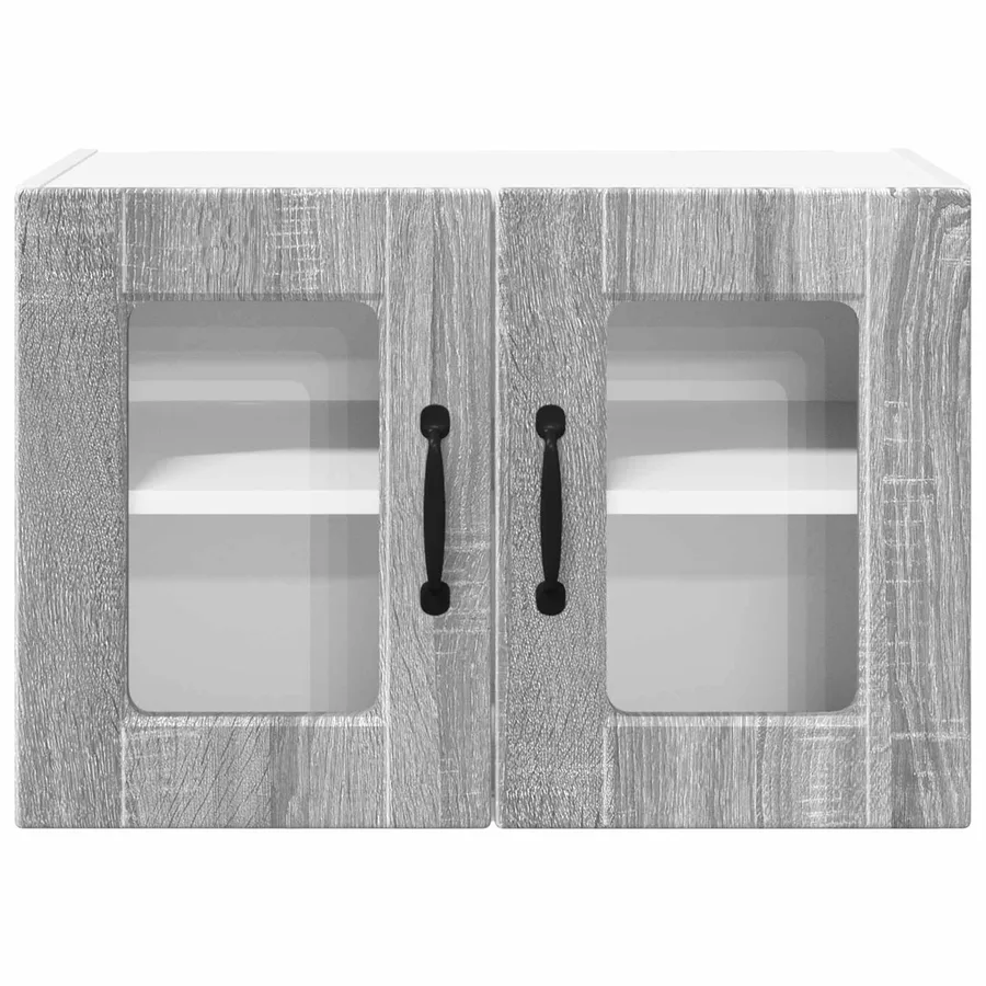 Cabinet en verre mural PORTO Gris Sonoma 60 x 31 x 40 cm - 6