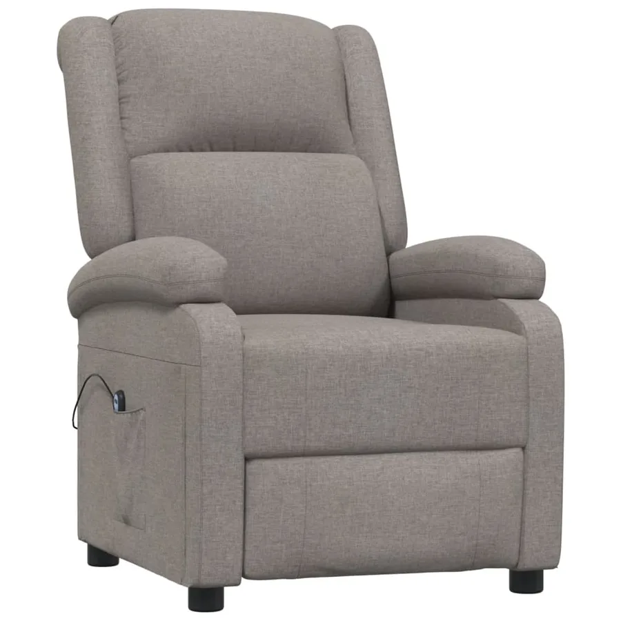Fauteuil inclinable électrique Taupe Tissu - 3