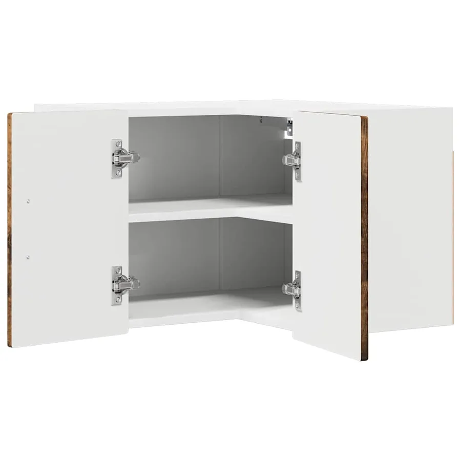 Cabinet d'angle mural PORTO Chêne fumé 57 x 57 x 40 cm - 5
