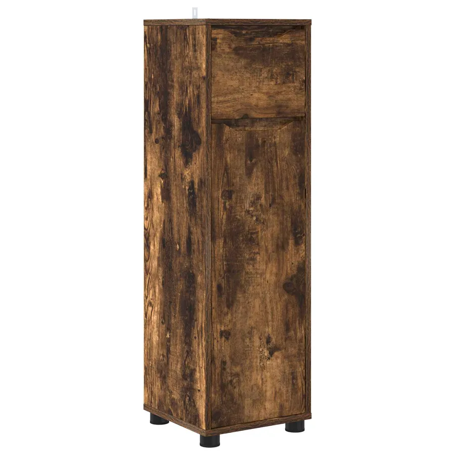 Cabinet de salle de bain Chêne fumé 30,5 x 30 x 101 cm - 2