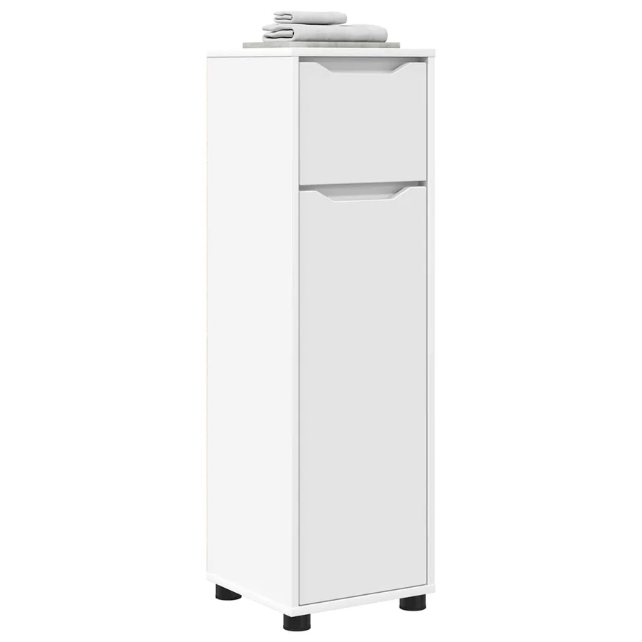 Cabinet de salle de bain avec tiroir Blanc 30,5 x 30 x 101 cm - 3