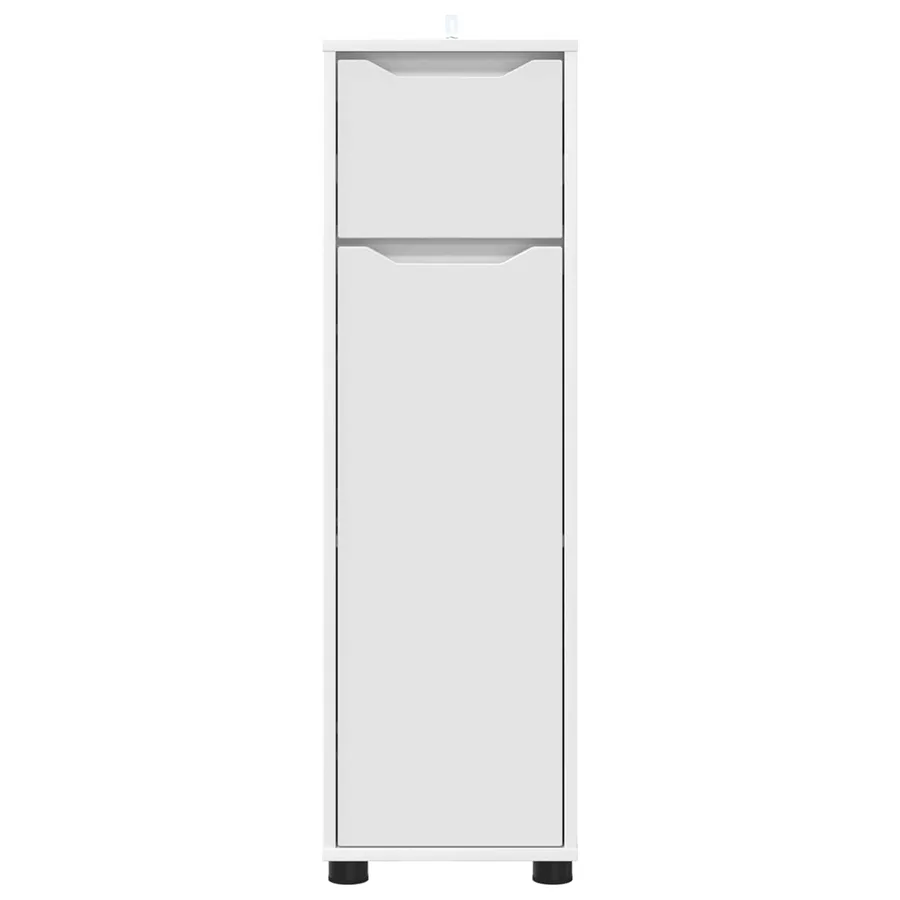 Cabinet de salle de bain avec tiroir Blanc 30,5 x 30 x 101 cm - 6