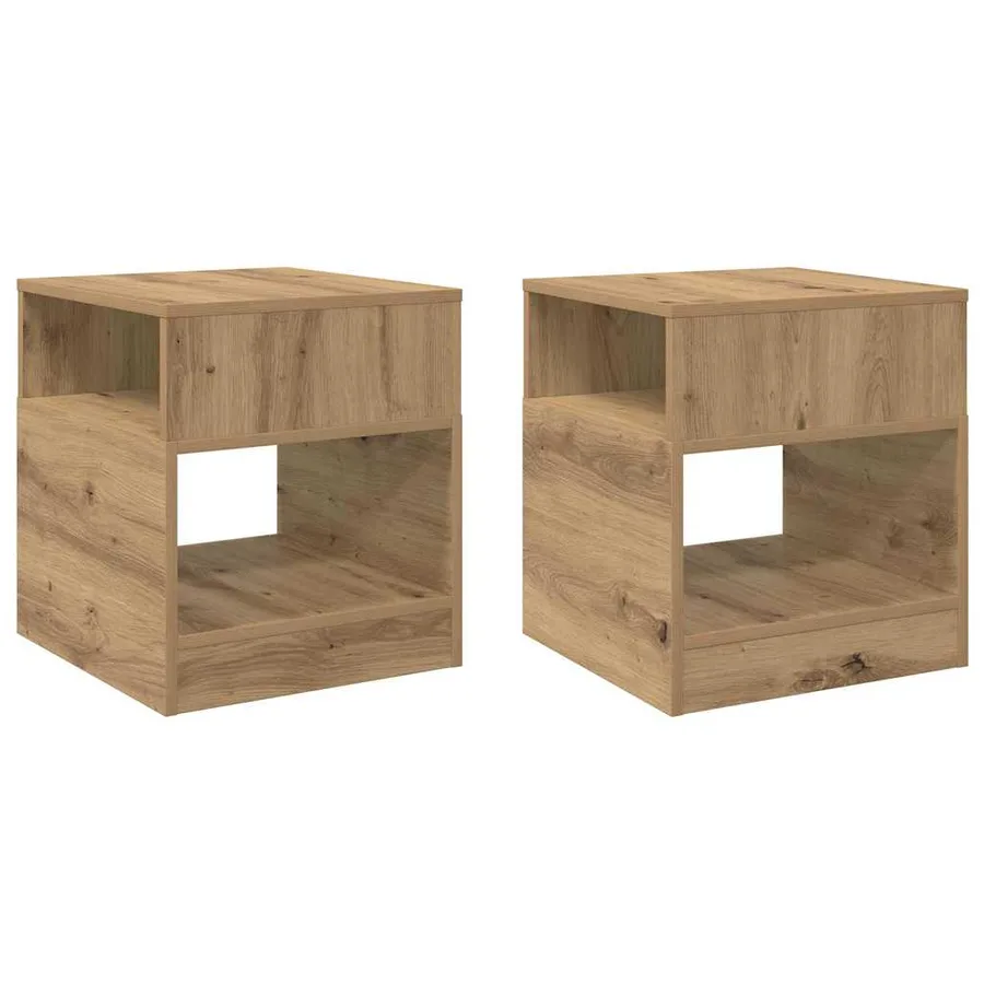 Table d'appoint 2 pc Chêne artisanal 40,5 x 40 x 45 cm - 2