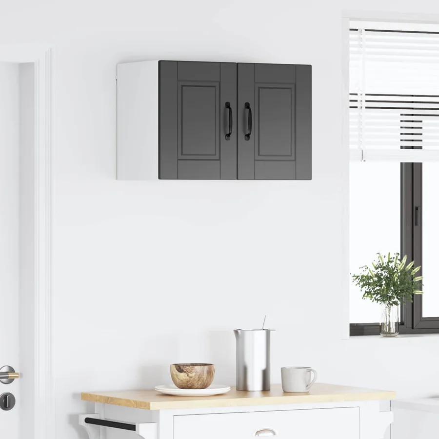Meuble mural PORTO 2 pcs Noir 30 x 31 x 40 cm Bois d'ingénierie - 4