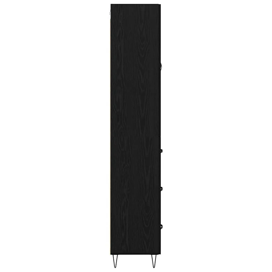 Haut Armoire Chêne noir 69,5 x 34 x 180 cm Bois d'ingénierie - 9