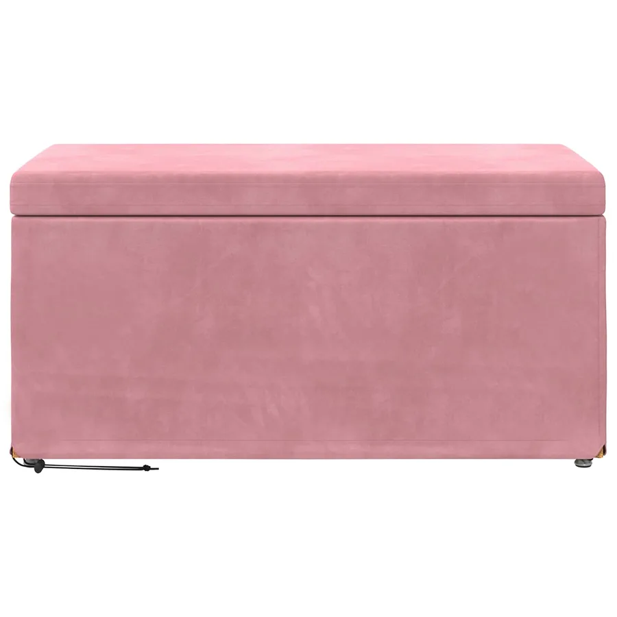 Tabouret Rose 81 x 41 x 40 cm Velours et Bois Composite - 4