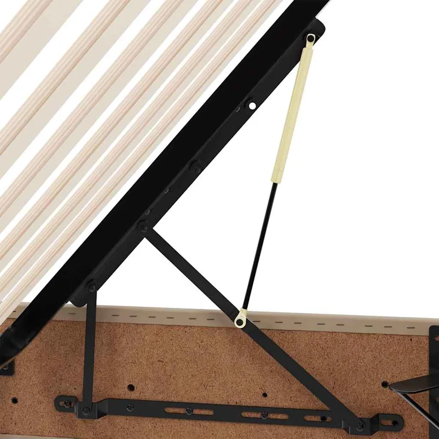 Lit avec rangement et matelas 2 pcs Cappuccino Cuir - 12