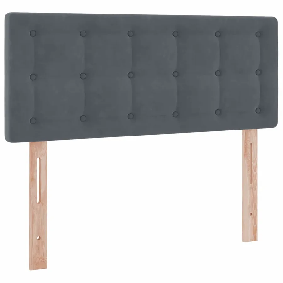 Lit de rangement LED avec matelas Gris foncé 120 x 190 cm - 8
