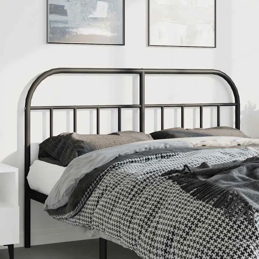 Tête de lit de remplacement métal noir 135 cm