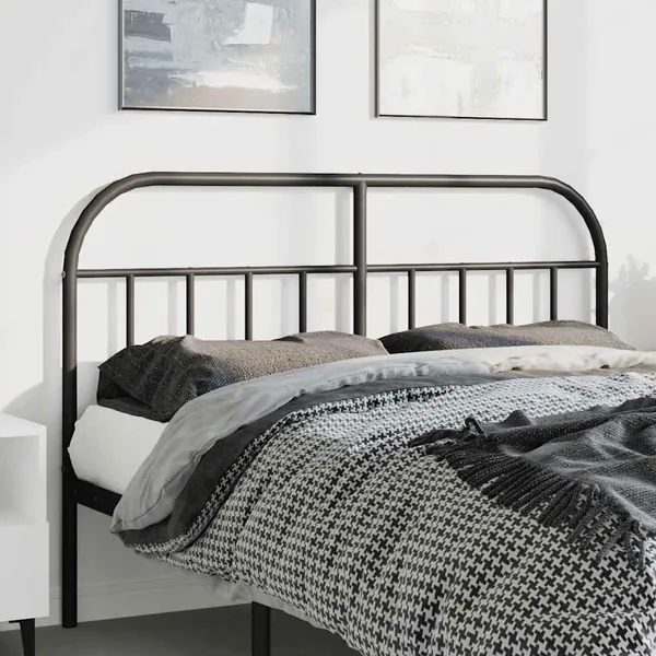 Tête de lit de remplacement métal noir 135 cm